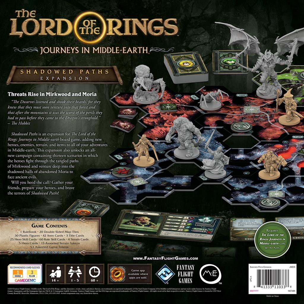 The Lord of the Rings : Journeys in Middle-earth - Shadowed Paths Expansion